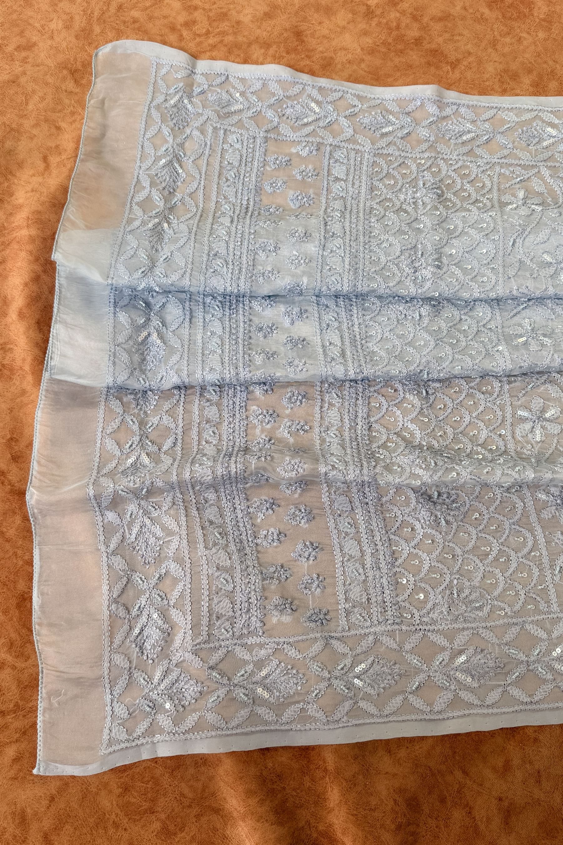 Arsh Handcrafted Organza Chikankari Fancy Saree - arshchikan