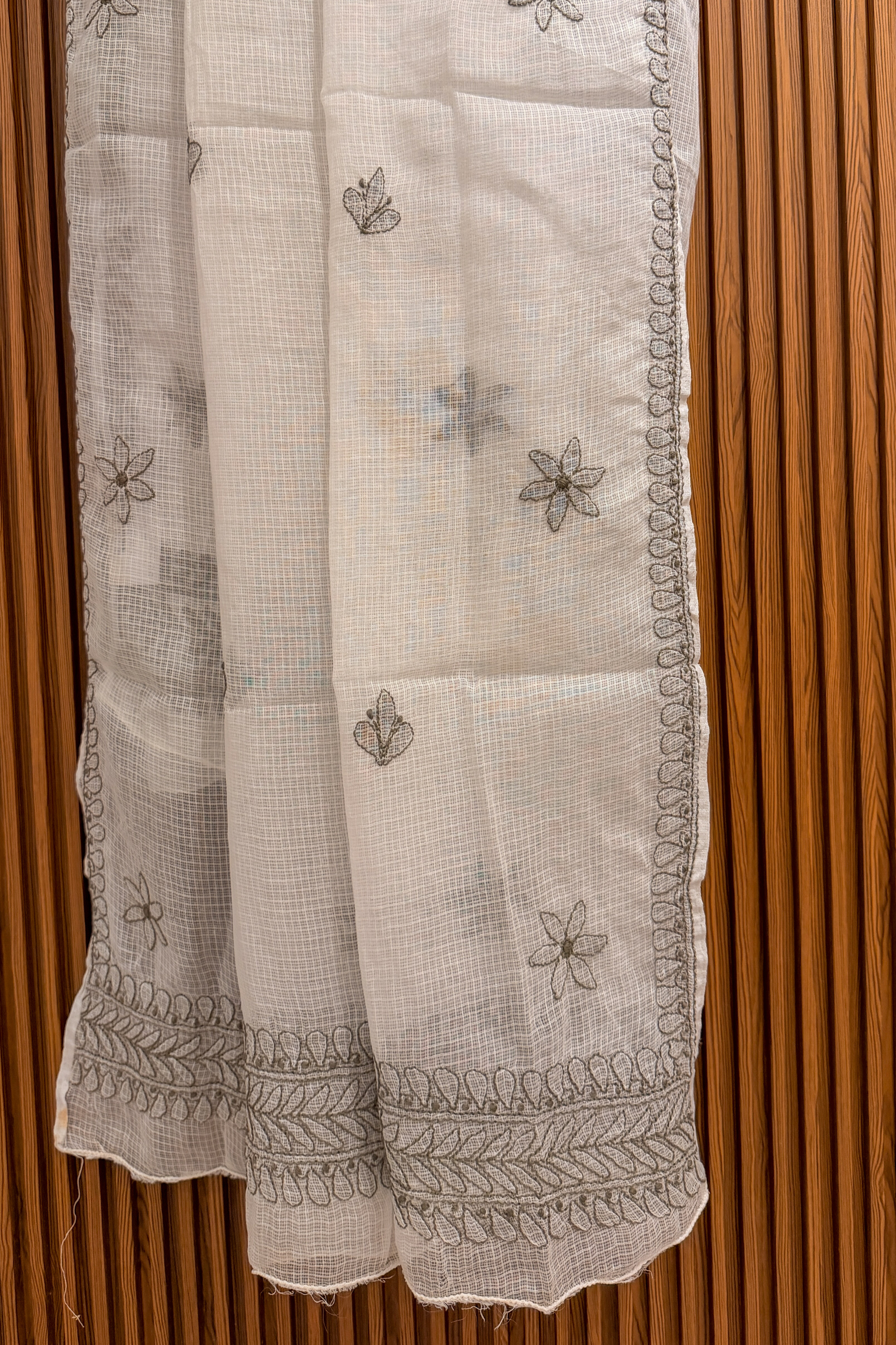 Arsh Handcrafted Chikankari Pure Kota Doria Dupatta - arshchikan