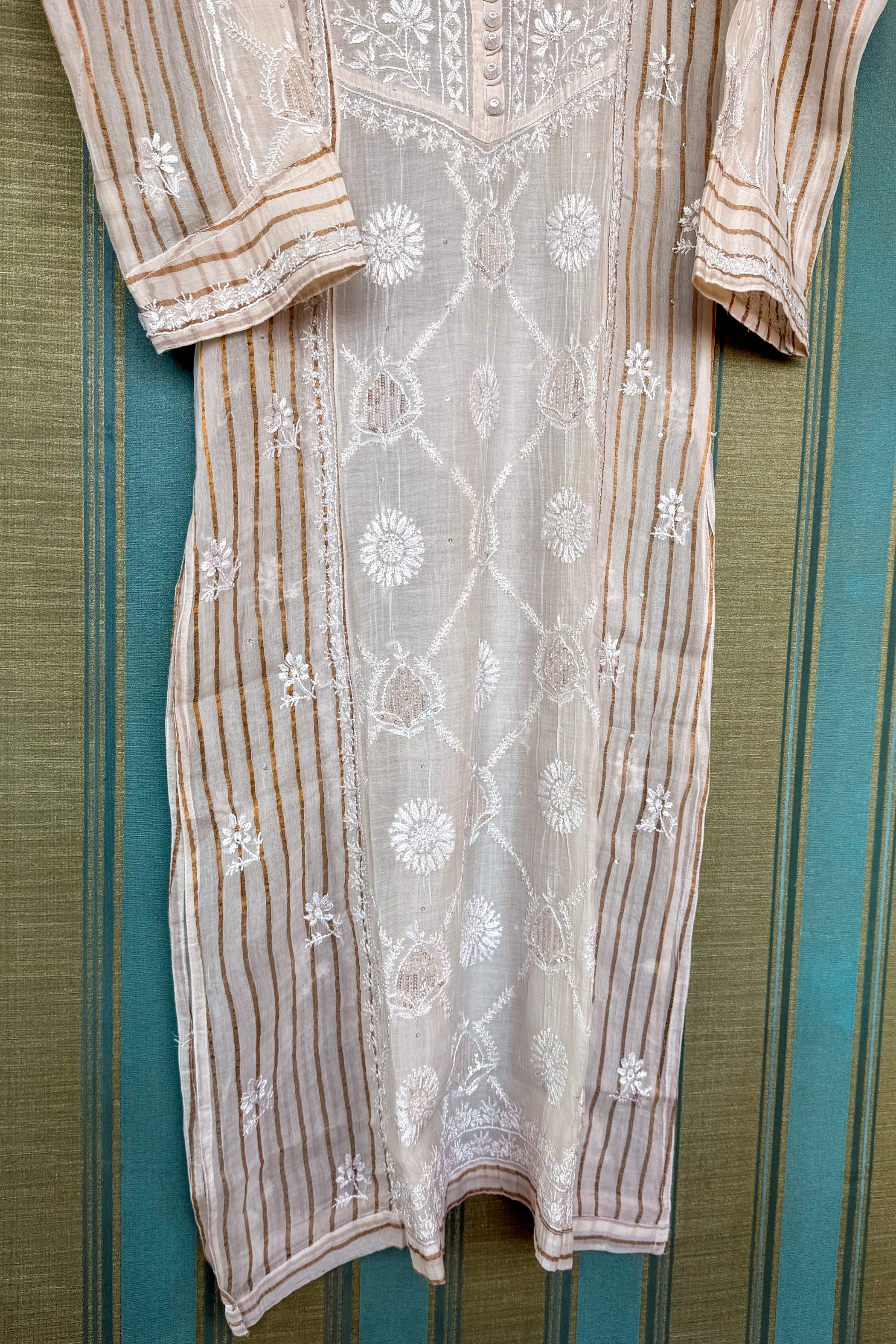 Arsh Crafted Mul Chanderi Kurti - arshchikan