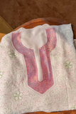 Arsh Handcrafted Pure Viscose Georgette Unstitched Chikankari 3pc Suit Set - arshchikan