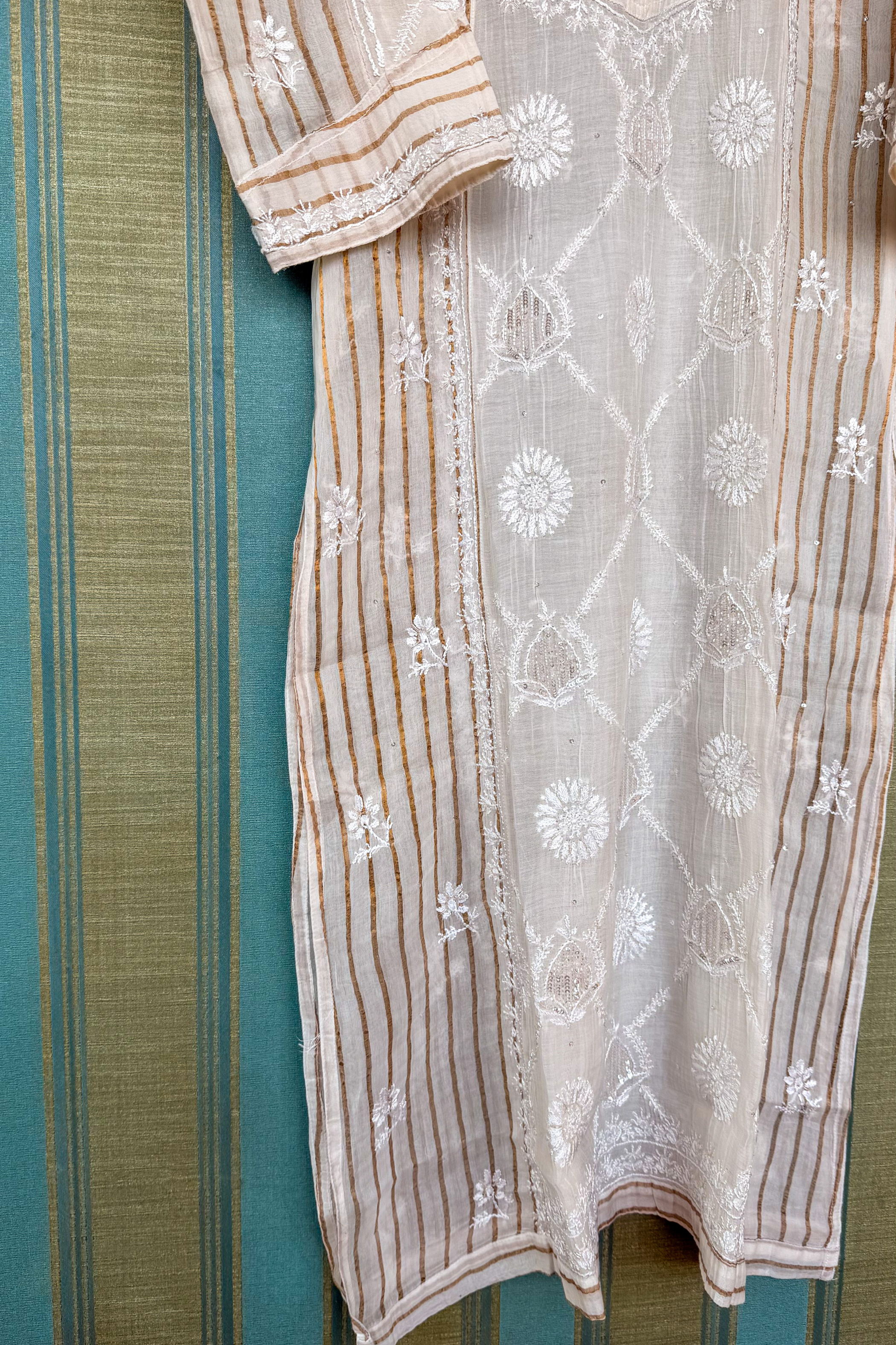 Arsh Crafted Mul Chanderi Kurti - arshchikan