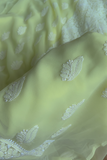 Arsh Handcrafted Lemon Yellow Georgette Chikankari 3pc Suit