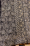 Arsh Handcrafted Black Semi Georgette Unstitched Gota Patti Chikankari 3pc Suit - arshchikan
