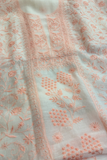 Arsh Handcrafted Mul Chanderi Unstitched Chikankari Kurti and Dupatta set - arshchikan