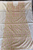 Arsh Handcrafted Mul Chanderi Unstitched Chikankari Kurti and Dupatta set - arshchikan