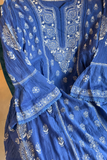 Arsh Handcrafted Mul Chanderi chikankari Kurti