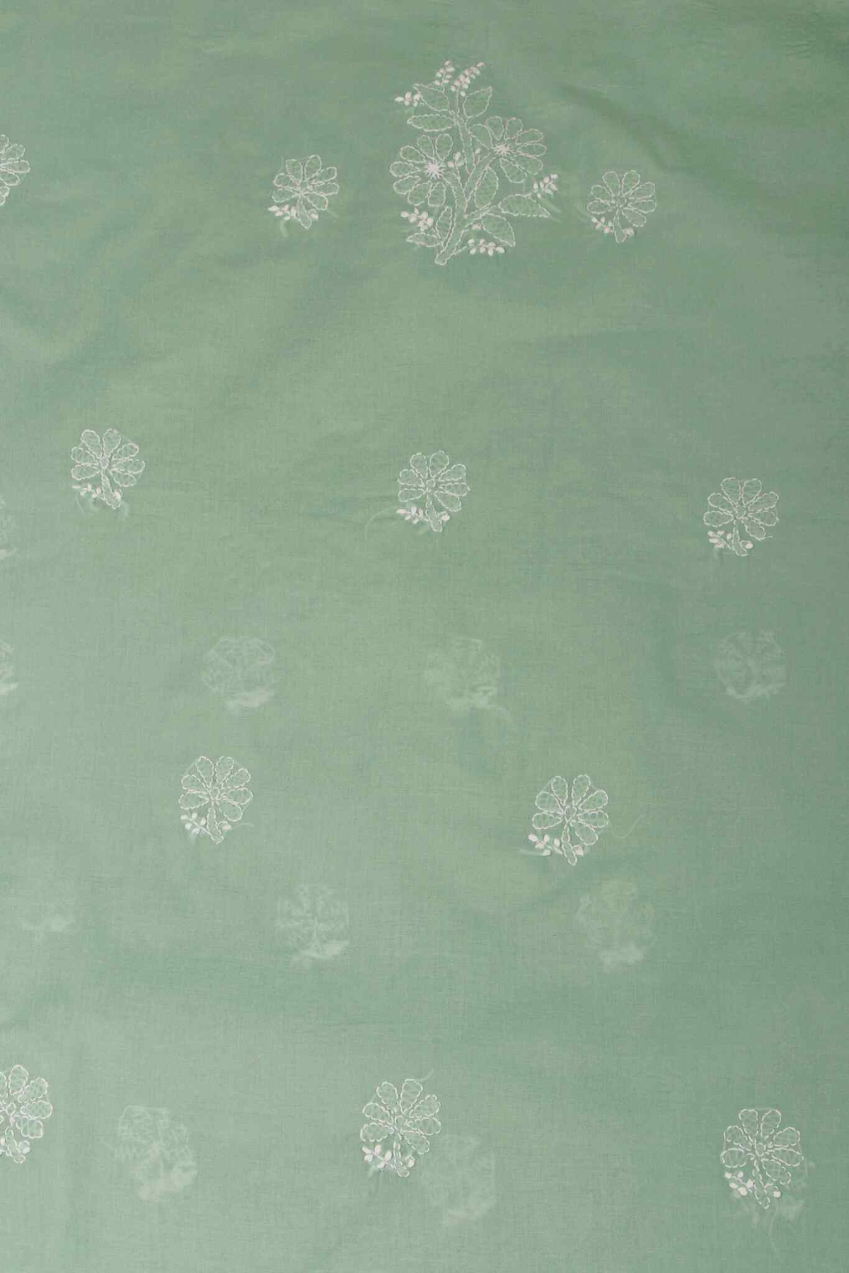 Arsh Handcrafted Forest Green Cotton Unstitched Chikankari 3pc Suit - arshchikan