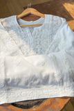 Arsh Handcrafted White Hand Embroidered Chikankari Top