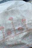 Arsh Handcrafted Mul Chanderi Unstitched Chikankari Kurti and Dupatta set - arshchikan