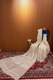 Arsh Hand Crafted Pure Tissue Chnaderi Chikankari Saree