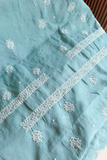 Arsh Hand embroidered Cotton Unstitched Chikankari Zardozi 3pc Suit