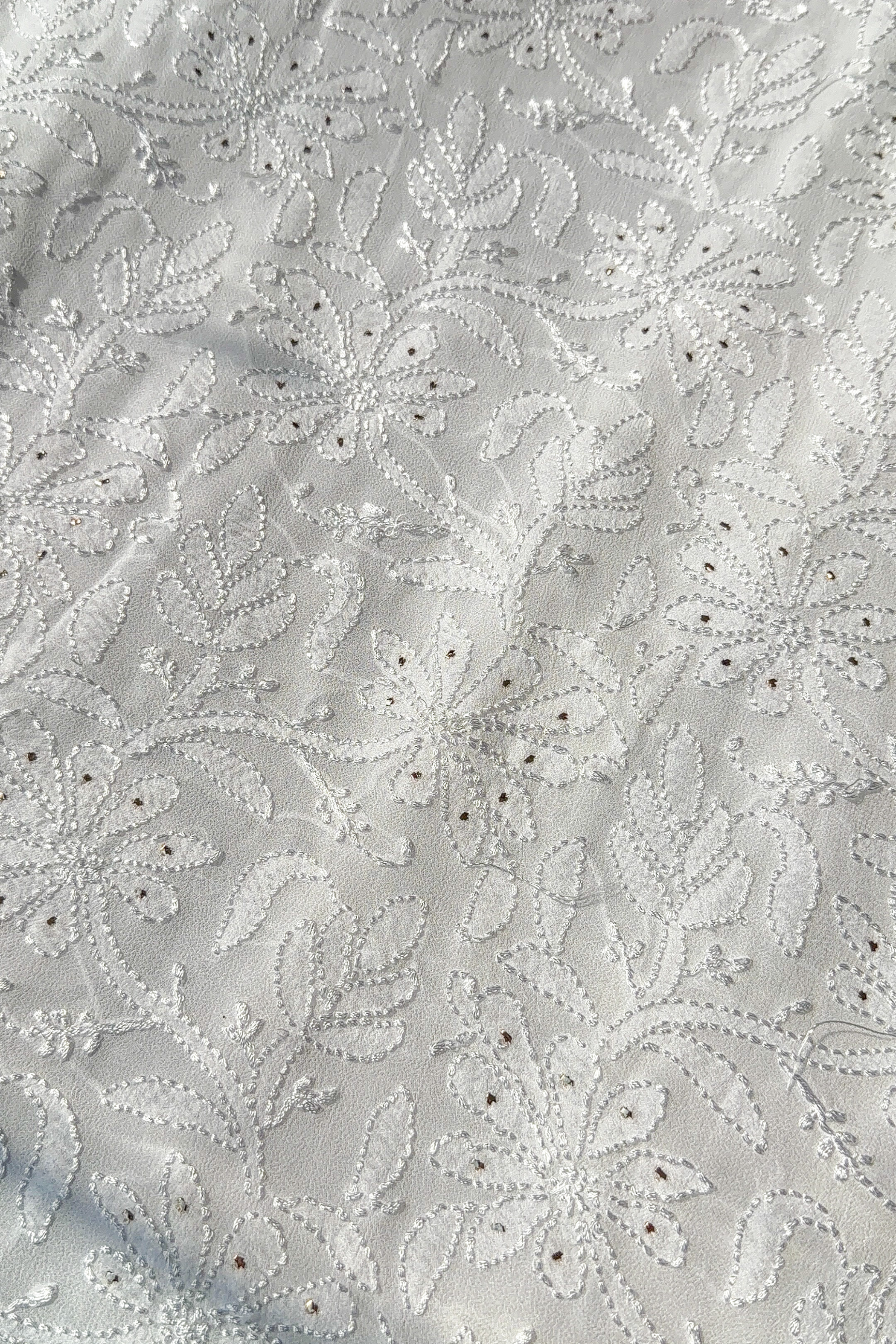 Arsh Handcrafted Parsi Neck Front Jaal Viscose Unstitched Chikankari 3pc Suit - arshchikan