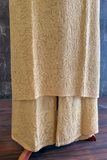 Arsh Handcrafted Kurta, Dupatta and Plazzo Set dyed in Beige Colour - arshchikan