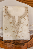 Arsh Handcrafted Pure Cotton Unstitched Gota Patti Chikankari 3pc Suit Set