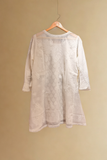 Arsh Handcrafted White Hand Embroidered Chikankari A-Line Top