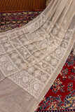 Arsh Hand Crafted Pure Tissue Chnaderi Chikankari Saree