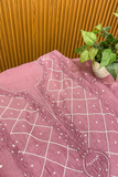 Arsh Hand Embroidered Mul Chanderi Unstitched Chikankari 3pc Suit Set - arshchikan