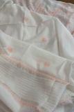 Arsh Handcrafted Mul Chanderi Unstitched Chikankari Kurti and Dupatta set - arshchikan
