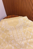 Arsh Handcrafted Tissue Chanderi Kurti and Dupatta Set