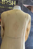 Arsh Handcrafted Kurta, Dupatta and Plazzo Set dyed in Beige Colour - arshchikan