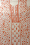 Arsh Handcrafted Mul Chanderi Unstitched Chikankari Kurti and Dupatta set