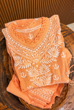 Arsh Handcrafted Mul Chanderi Kurti and Pant Set