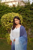 Arsh Handcrafted Pure Viscose Georgette Semi Stitched Anarkali Dupatta Set - arshchikan