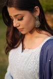 Arsh Handcrafted Pure Viscose Georgette Semi Stitched Anarkali Dupatta Set - arshchikan