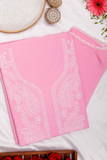 Arsh Handcrafted Onion Pink Cotton Unstitched Chikankari 3pc Suit - arshchikan