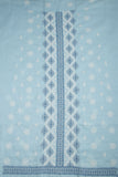 Arsh Handcrafted Sky Blue Cotton Unstitched 3pc Suit - arshchikan
