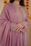 Arsh Handcrafted Angarkha and Dupatta Semi Stitched set with golden muqaish embroidery