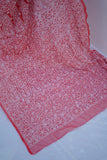 Arsh Handcrafted Georgette All Over Chikan Fancy Zari Addon Embroidered Saree