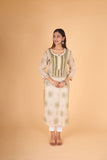 Arsh Handcrafted Gala Boota Khadi Cotton Kurti - arshchikan