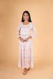 Arsh Handcrafted MulMul Cotton Printed Gown Dress - arshchikan