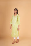 Arsh Handcrafted Pure Cotton Kashmiri Gala Kurti - arshchikan