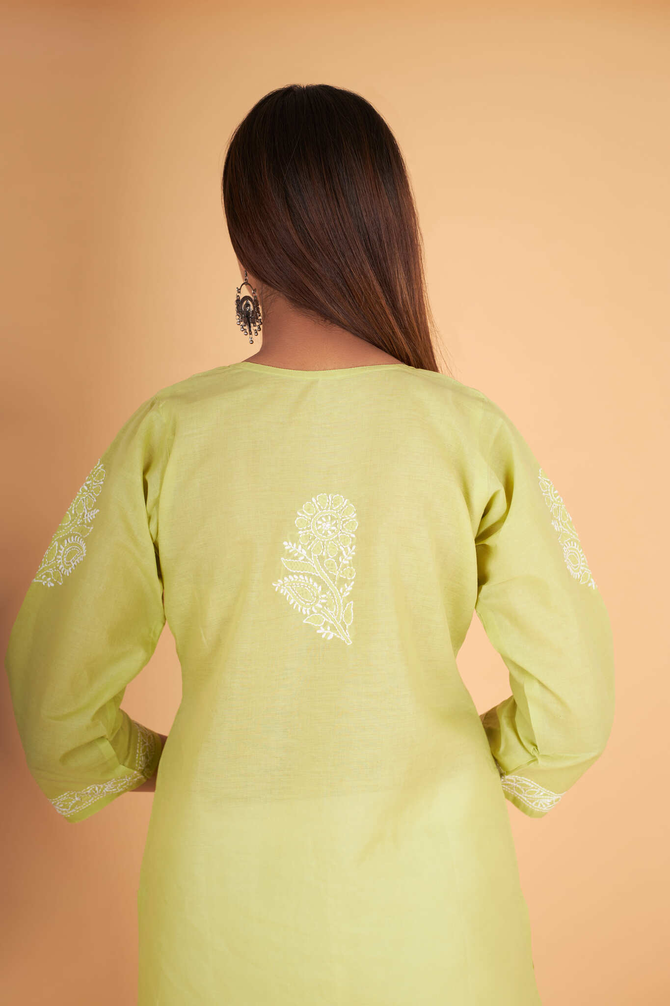 Arsh Handcrafted Pure Cotton Kashmiri Gala Kurti - arshchikan