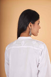 Arsh Handcrafted Pure Cotton Pintucks Stitch Chikan Shirt - arshchikan