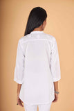 Arsh Handcrafted Pure Cotton Pintucks Stitch Chikan Shirt - arshchikan