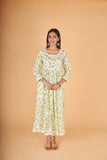 Arsh Handcrafted MulMul Cotton Printed Gown Dress - arshchikan