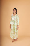 Arsh Handcrafted MulMul Cotton Printed Gown Dress - arshchikan