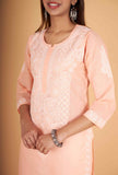 Arsh Handcrafted Pure Cotton Kashmiri Gala Kurti - arshchikan