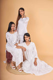 Arsh Handcrafted Kalidar White Pure Modal Gown Dress - arshchikan
