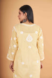 Arsh Handcrafted Leheriya Print Pure Cotton Chikan Kurti - arshchikan