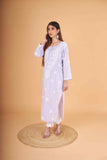 Arsh Handcrafted Leheriya Print Pure Cotton Chikan Kurti - arshchikan