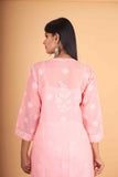 Arsh Handcrafted Dark Peach Front Jaal with handmade Jaali Kurti - arshchikan