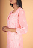 Arsh Handcrafted Dark Peach Front Jaal with handmade Jaali Kurti - arshchikan