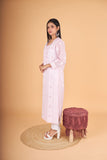 Arsh Handcrafted Baby Pink Front Jaal with handmade Jaali Kurti - arshchikan