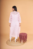Arsh Handcrafted Baby Pink Front Jaal with handmade Jaali Kurti - arshchikan