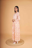 Arsh Handcrafted MulMul Cotton Printed Gown Dress - arshchikan