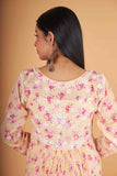 Arsh Handcrafted MulMul Cotton Printed Gown Dress - arshchikan
